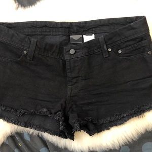 Harley Davidson black cut off jean shorts size 29